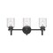 Z-Lite Kinsley 3 Light Vanity, Matte Black And Clear Seeded 340-3V-MB - alternate 5